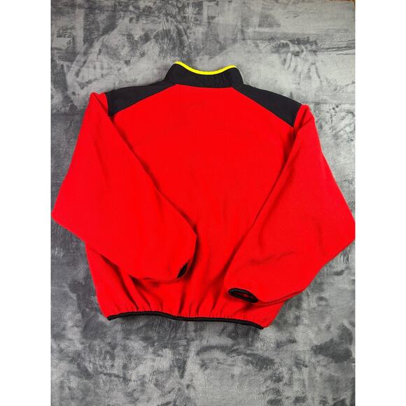 Vintage Marlboro Adventure Team‎ Fleece Pullover XL Red Yellow 90s Retro Grunge - Picture 5 of 10